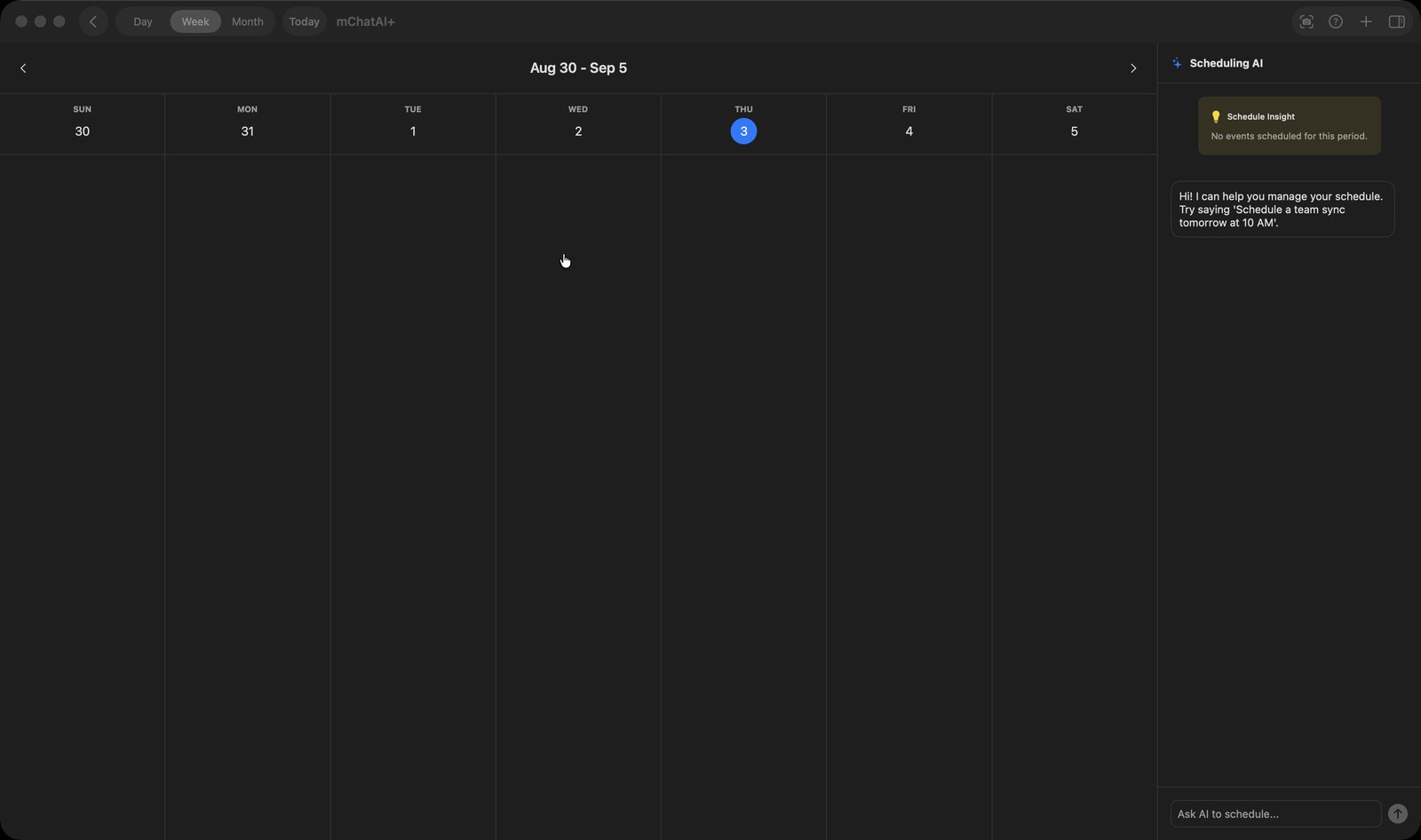 AI Calendar in mChatAI+
