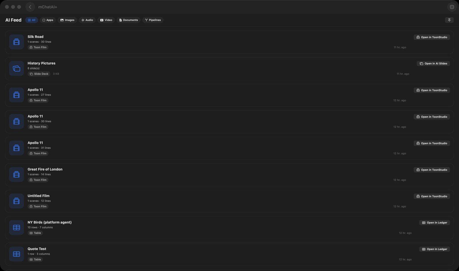 AI Feed in mChatAI+