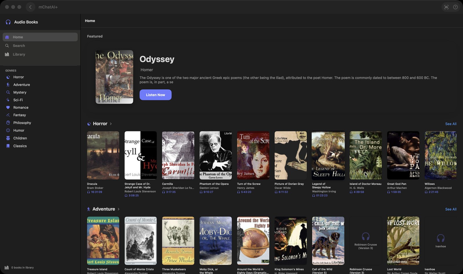 Audio Books in mChatAI+